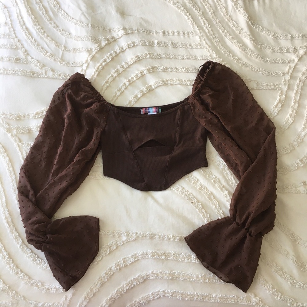 Elegant Brown Women's Top